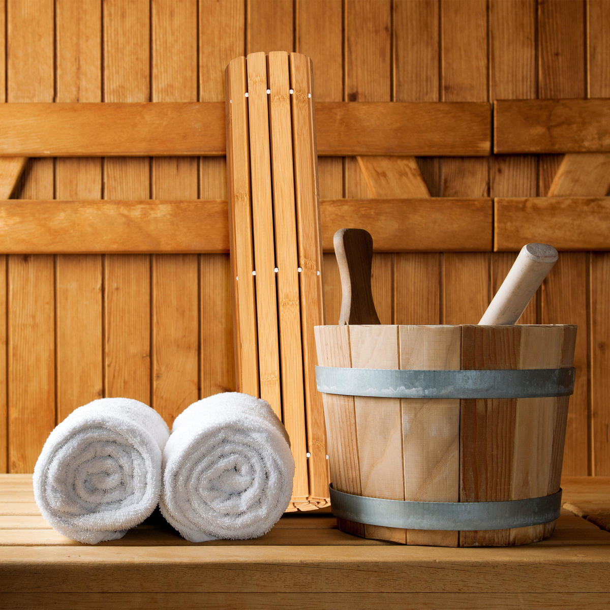 BAMBUS-BADVORLEGER - Hellbraun, Holz/Kunststoff (80/50cm) - Relaxdays