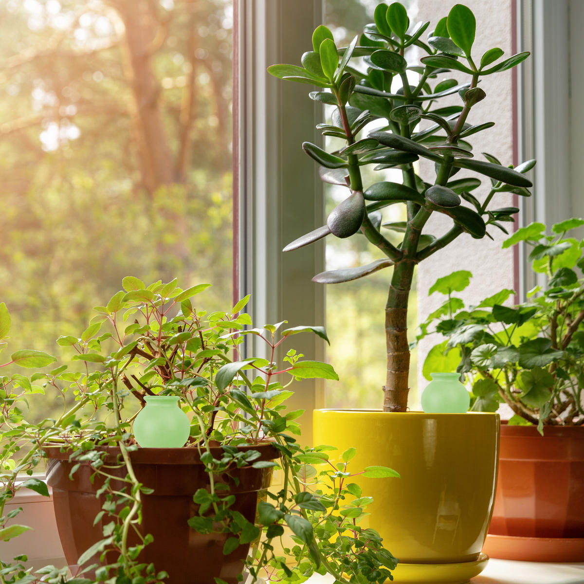 4XTONKEGEL - Grün, Keramik (6/12/6cm) - Relaxdays