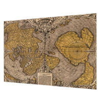FOTOTAPETE 312x219 cm - Historische Kartographie - Gelb, Textil (312/219cm) - Wallfluent