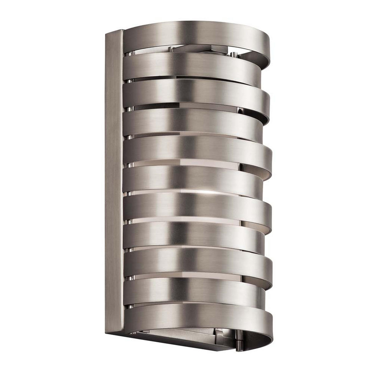 LED WANDLEUCHTE Metall Silber satiniertes Glas - Silberfarben, Glas (15.2/21.6/9.5cm)