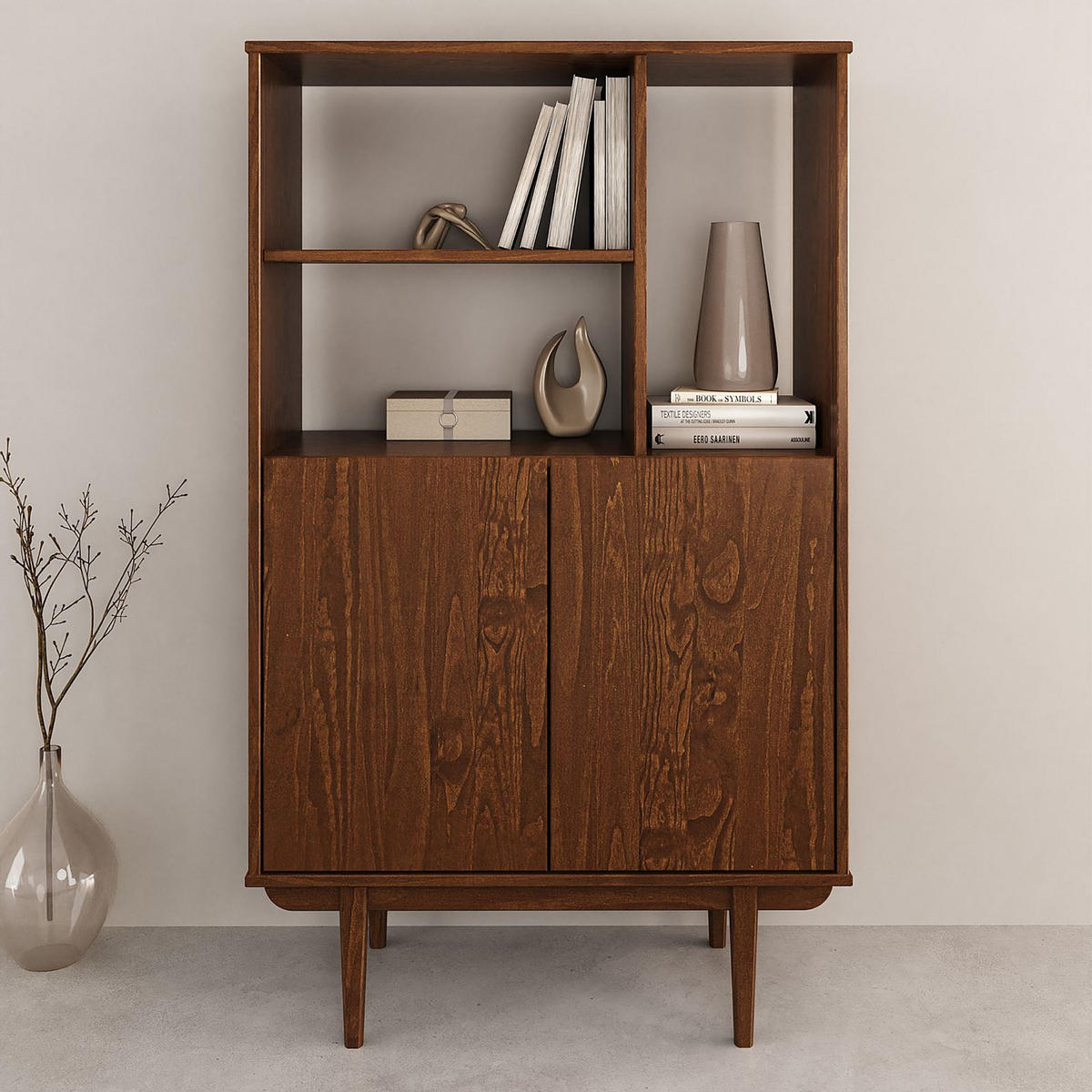 HIGHBOARD SIMONA - Kastanienfarben, Holz (80/133/37cm) - IDIMEX