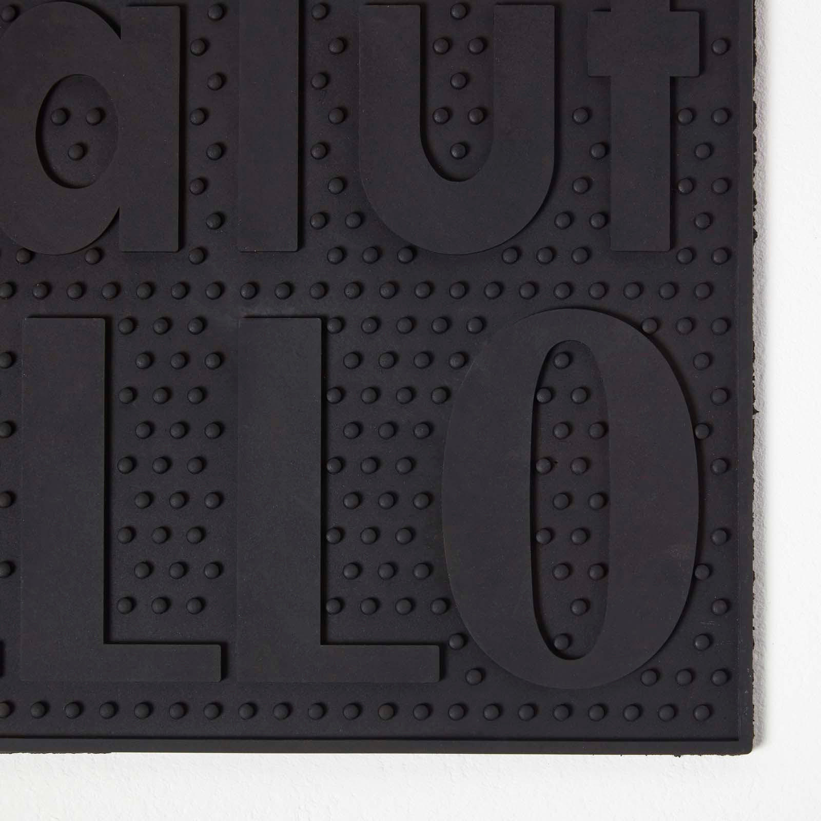FUSSMATTE Hello, 46/76 cm - Schwarz, Kunststoff (46/76cm) - Homescapes