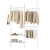 TELESKOP GARDEROBEN SYSTEM Weiß - Weiß, Kunststoff (198/285/1cm) - SoBuy