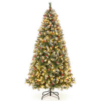 WEIHNACHTSBAUM 180cm Weiß - Grün, Kunststoff (180cm) - COSTWAY