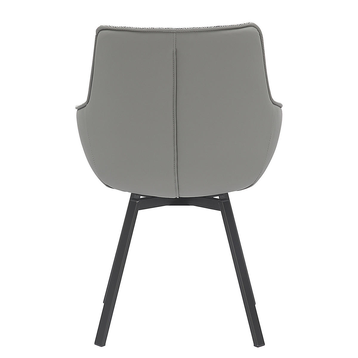 ARMLEHNENSTUHL - 2er-Set - Grau, Textil/Metall (57/87/63cm) - home24