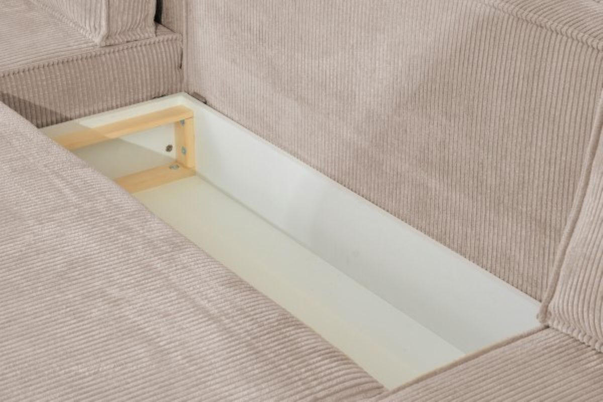 ECKSOFA Passio L-Form mit Schlaffunktion und Bettkasten 275 cm cappucino - Cappuccino, Kunststoff (275/190cm) - Margaret Hadas24
