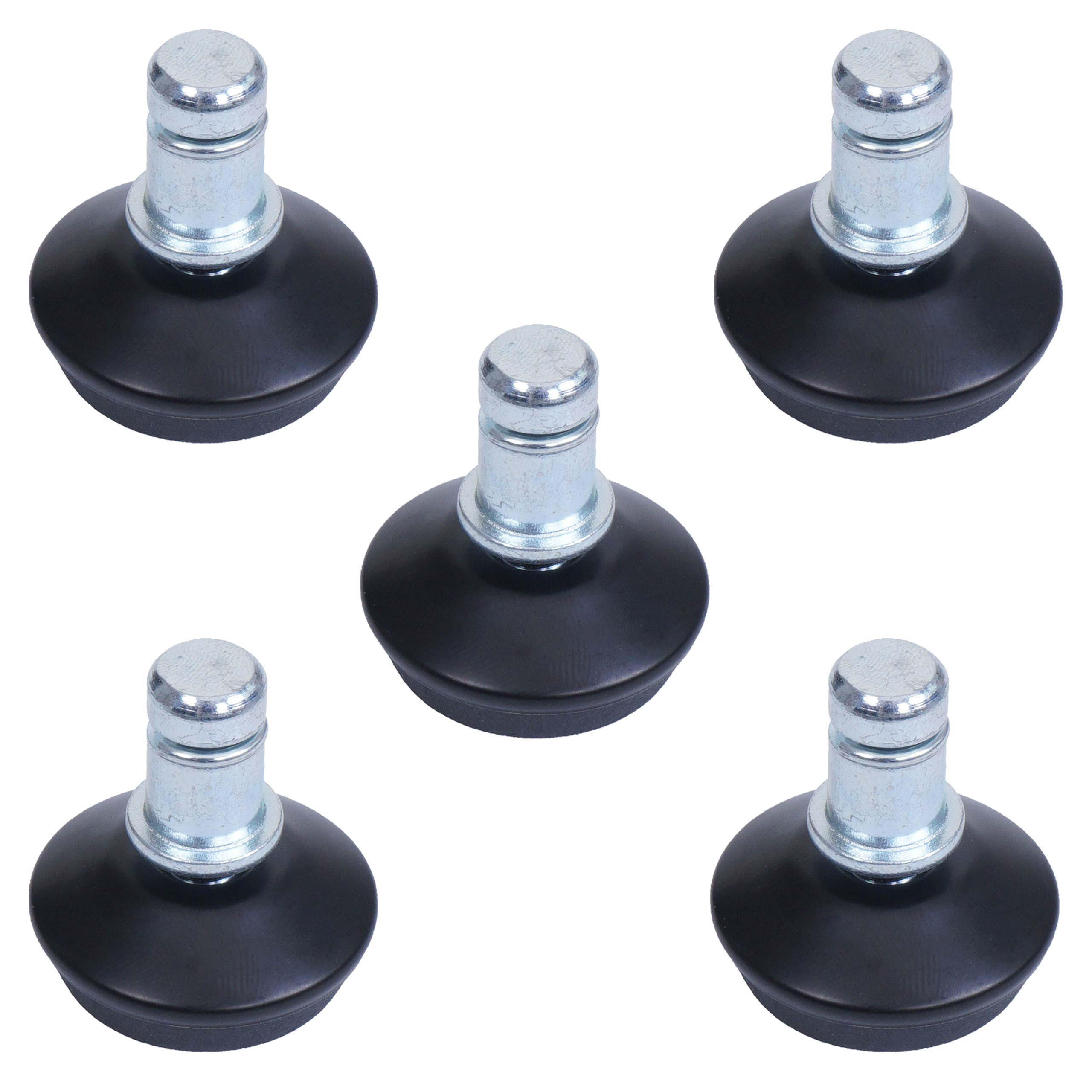 BODENGLEITER Schwarz 5er-Set - Schwarz, Kunststoff (3/4/3cm) - MCW