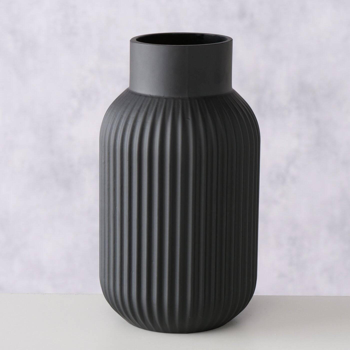 VASE Nordika - Schwarz, Glas (22cm) - Boltze Home