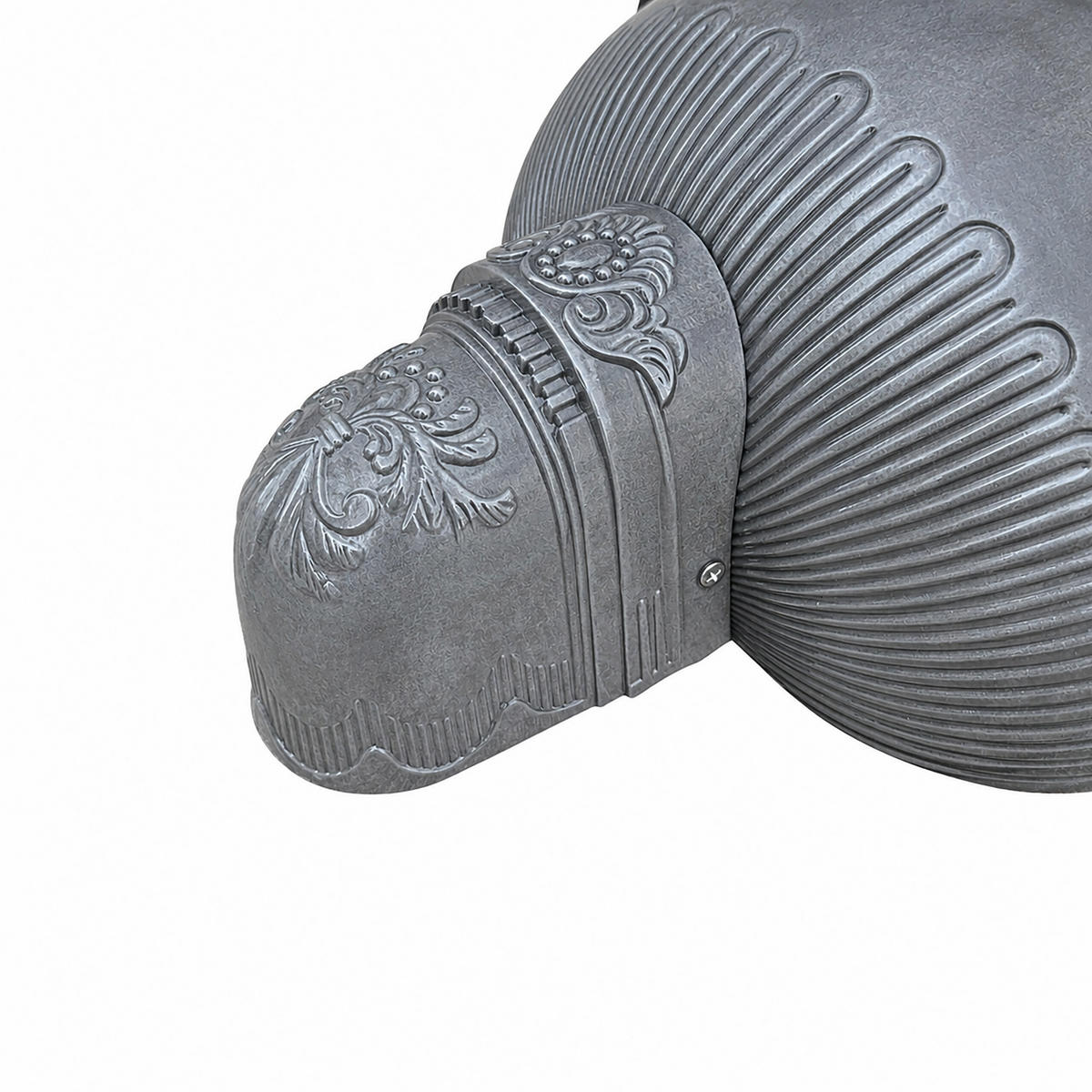 WANDBRUNNEN Grau Antik Aluminiumguss - Grau, Metall (22/44/75cm) - Relaxdays