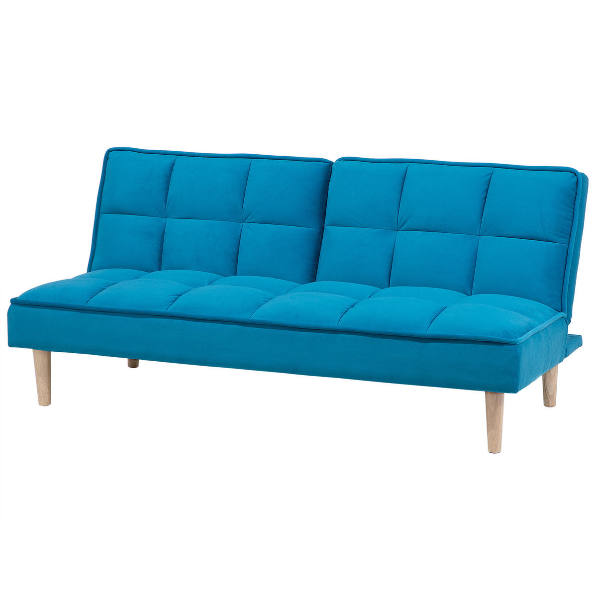 3-SITZER-SCHLAFSOFA Polyester Blau Siljan - Hellblau, Textil (177/80/80cm) - Beliani