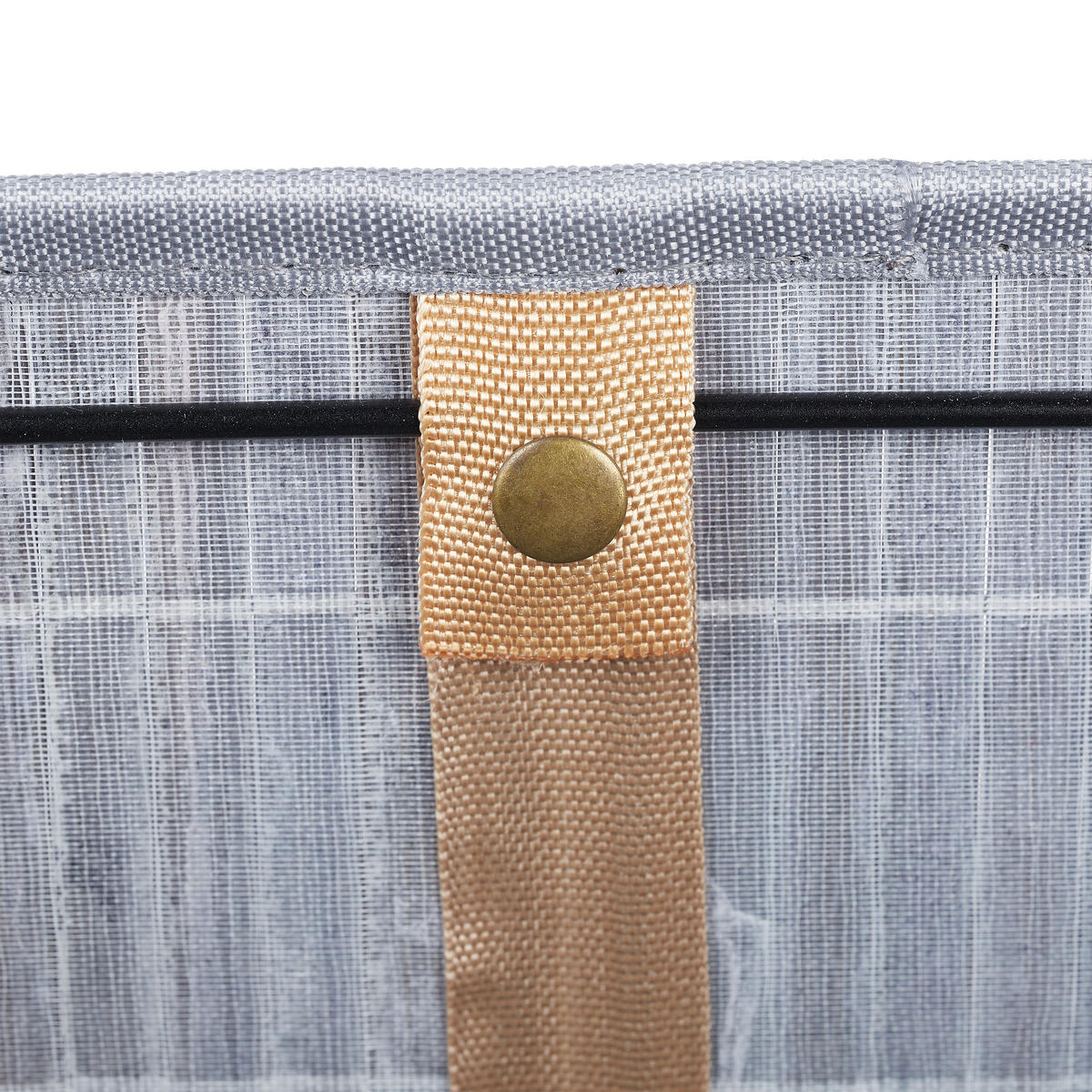 AUFBEWAHRUNGSKORB - Multicolor, Holz/Textil (38/16.5/28.5cm) - Relaxdays