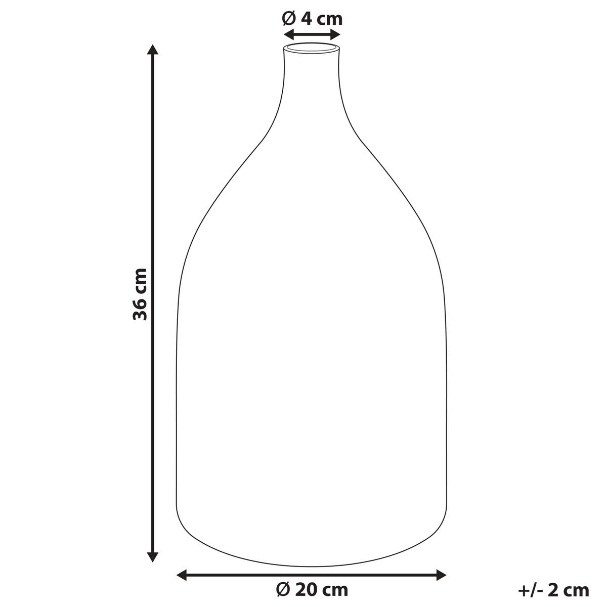 BLUMENVASE Glas bunt Kulcha - Multicolor, Glas (36cm) - Beliani