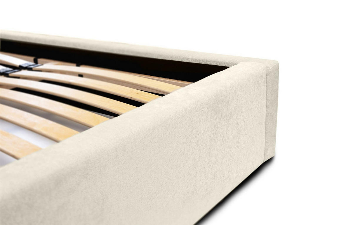 POLSTERBETT Amada In Ditra - Creme, Holzwerkstoff/Textil (160/200cm) - Fun Möbel