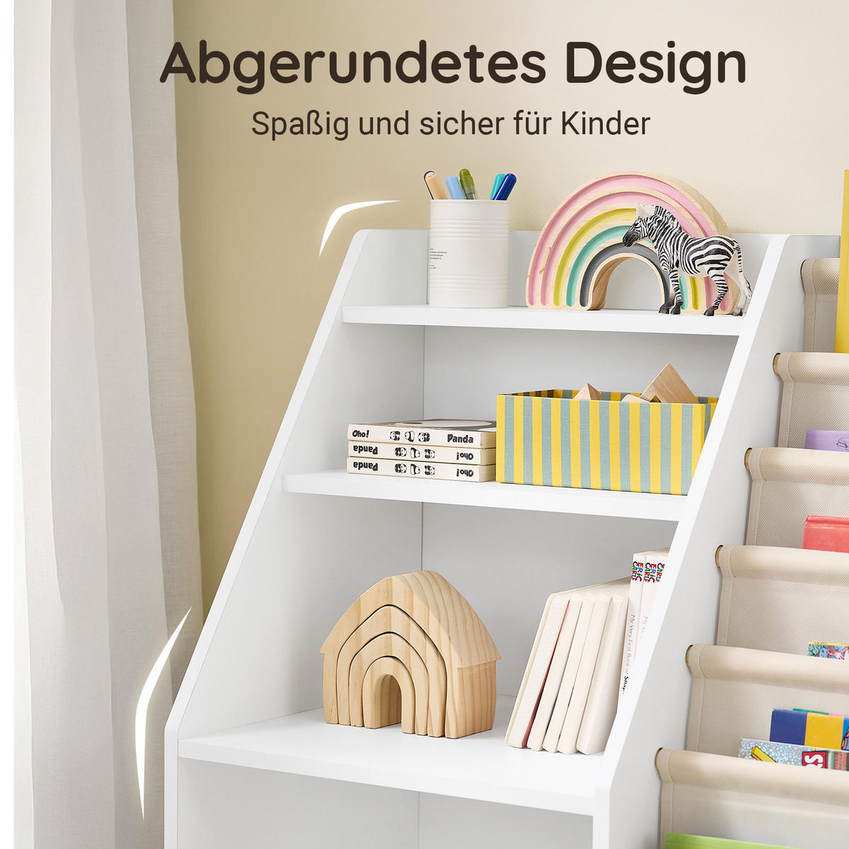 BÜCHERREGAL Kinder Weiß - Weiß, Holzwerkstoff (80/80/40cm) - SoBuy