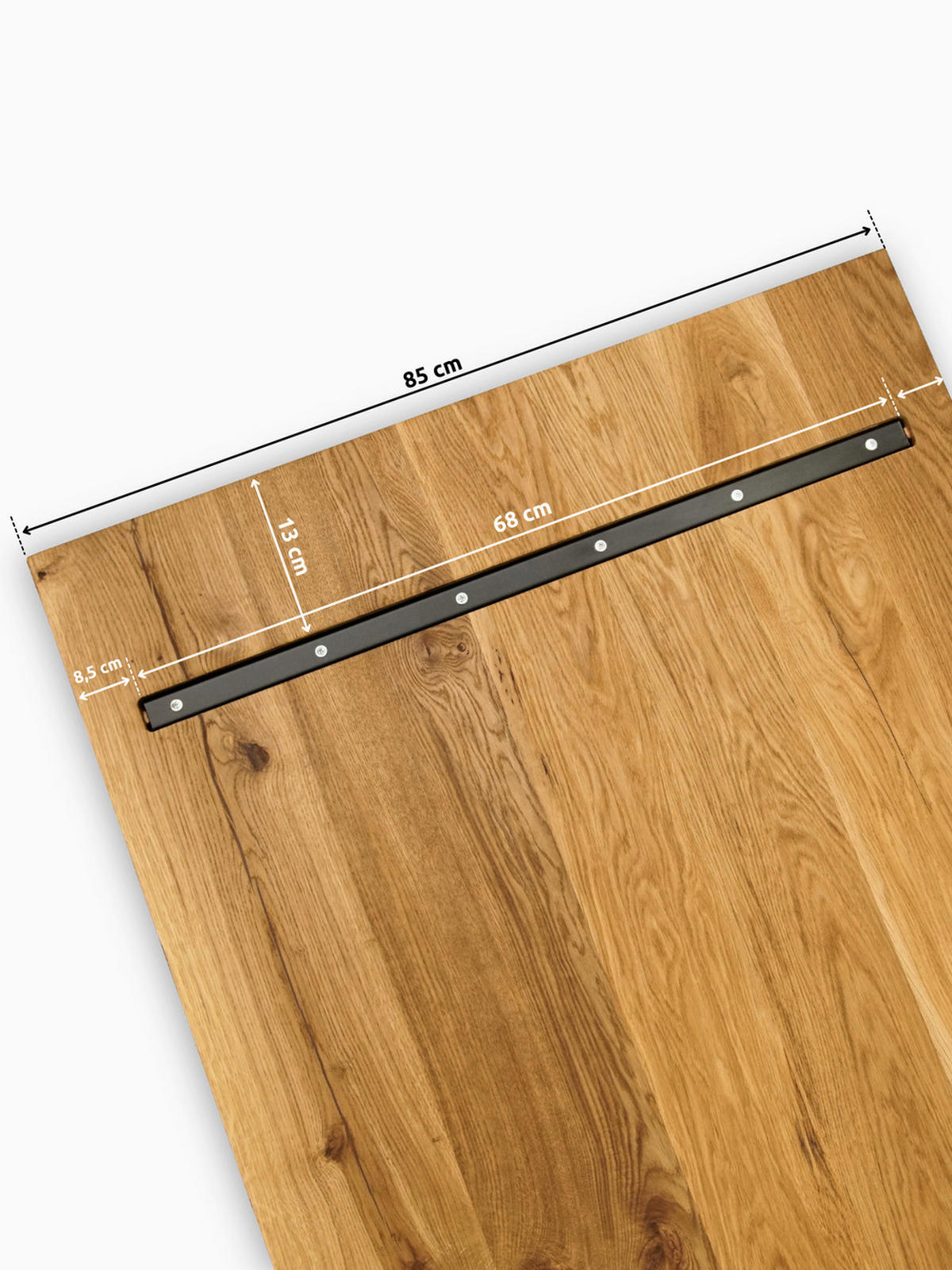 TISCHPLATTE 180 cm x 85 cm ohne Baumkante - Eichefarben, Holz (180/85/4cm) - holz4home®