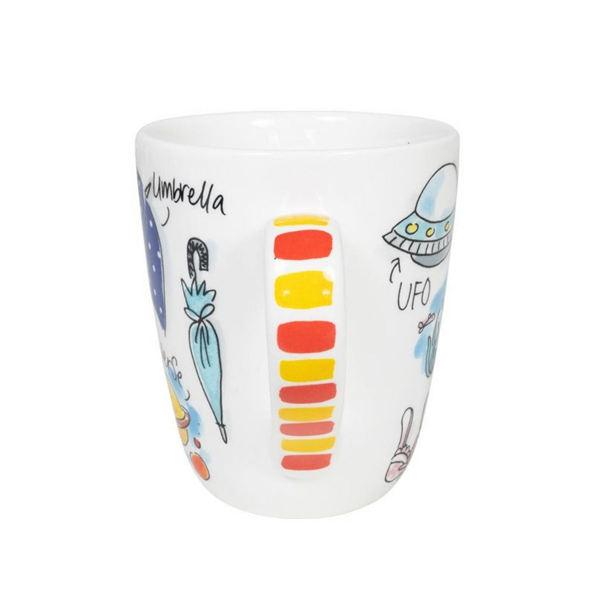 BECHER Love Letter U in Bunt - 350 ml - Multicolor, Keramik (0.35L) - Blond Amsterdam