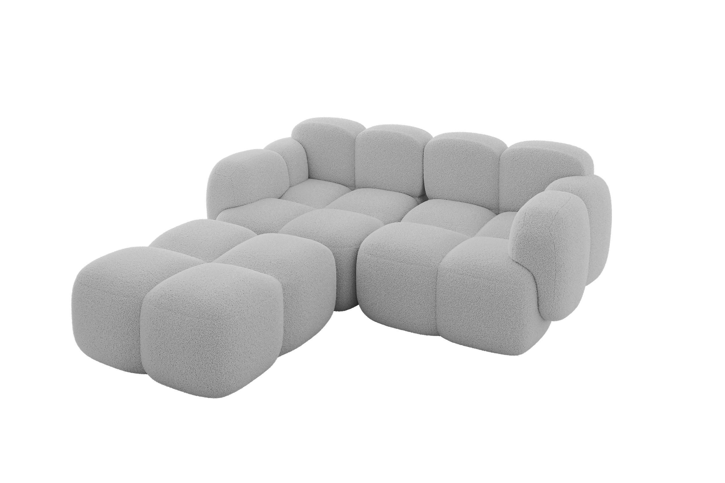 Altdecor Ecksofa Edelstahl 214x205 cm