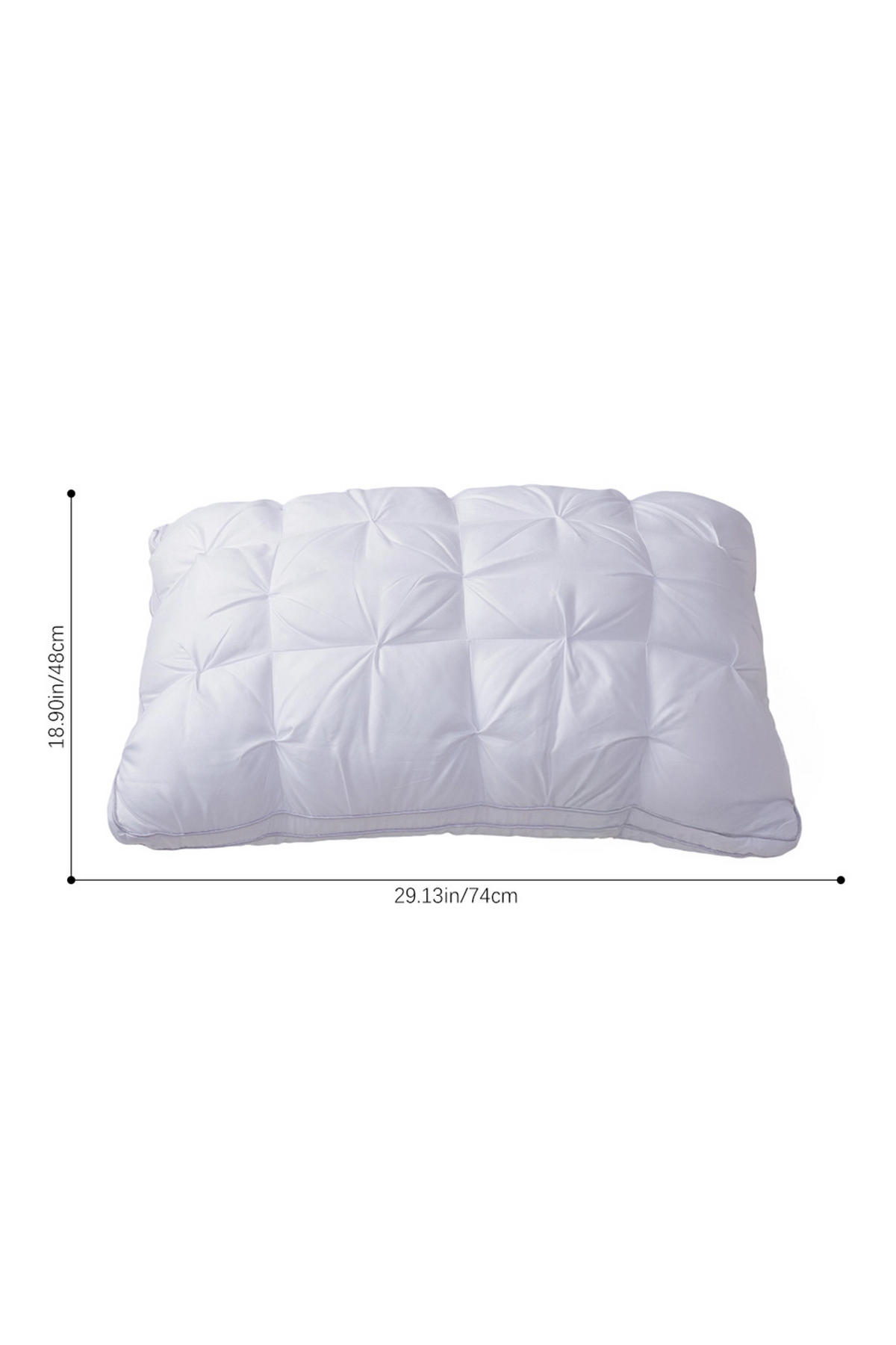 KISSENINLETT aus Polyester Weiß Reißverschluss Strapazierfähig und Langlebig Vakuumverpackt Pflegeleicht Vielseitig Einsetzbar 74 x 48 cm - Weiß, Textil (74/48cm) - Livingandhome