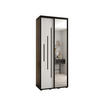SCHWEBETÜRENSCHRANK 235,2/120/60 2-türig - Schwarz/Weiß, Holz/Metall (120/235/60cm) - Abiks Möbel
