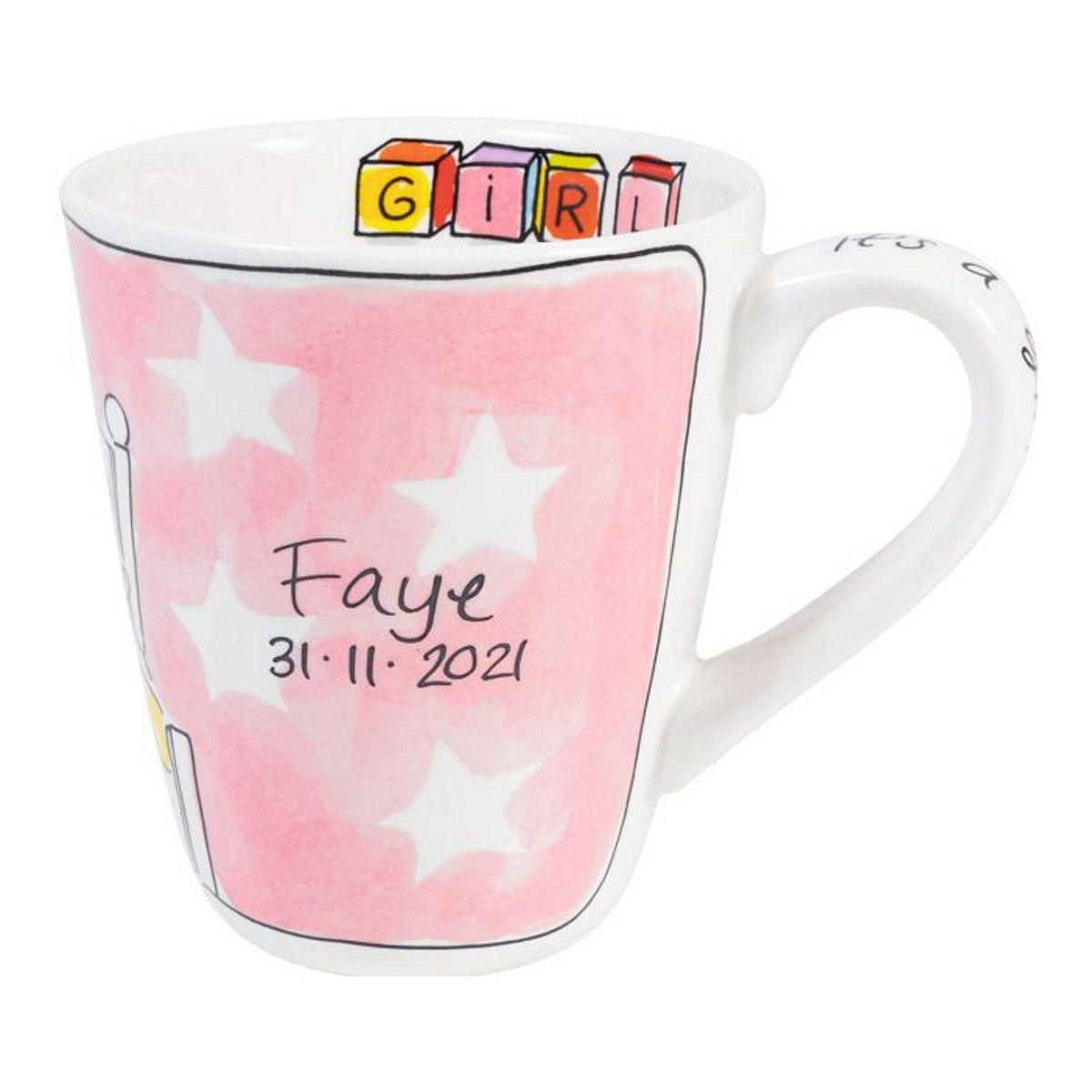 BECHER Es ist ein Mädchen in Bunt - 350 ml - Multicolor, Keramik (0.35L) - Blond Amsterdam