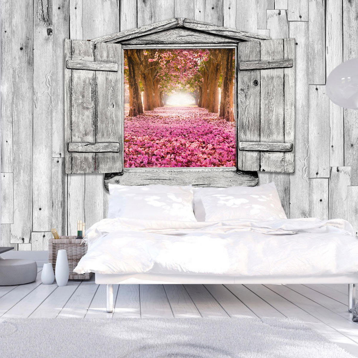 VLIESTAPETE 350/245 cm - Pink/Grau, Textil (350/1cm) - KUNSTLOFT