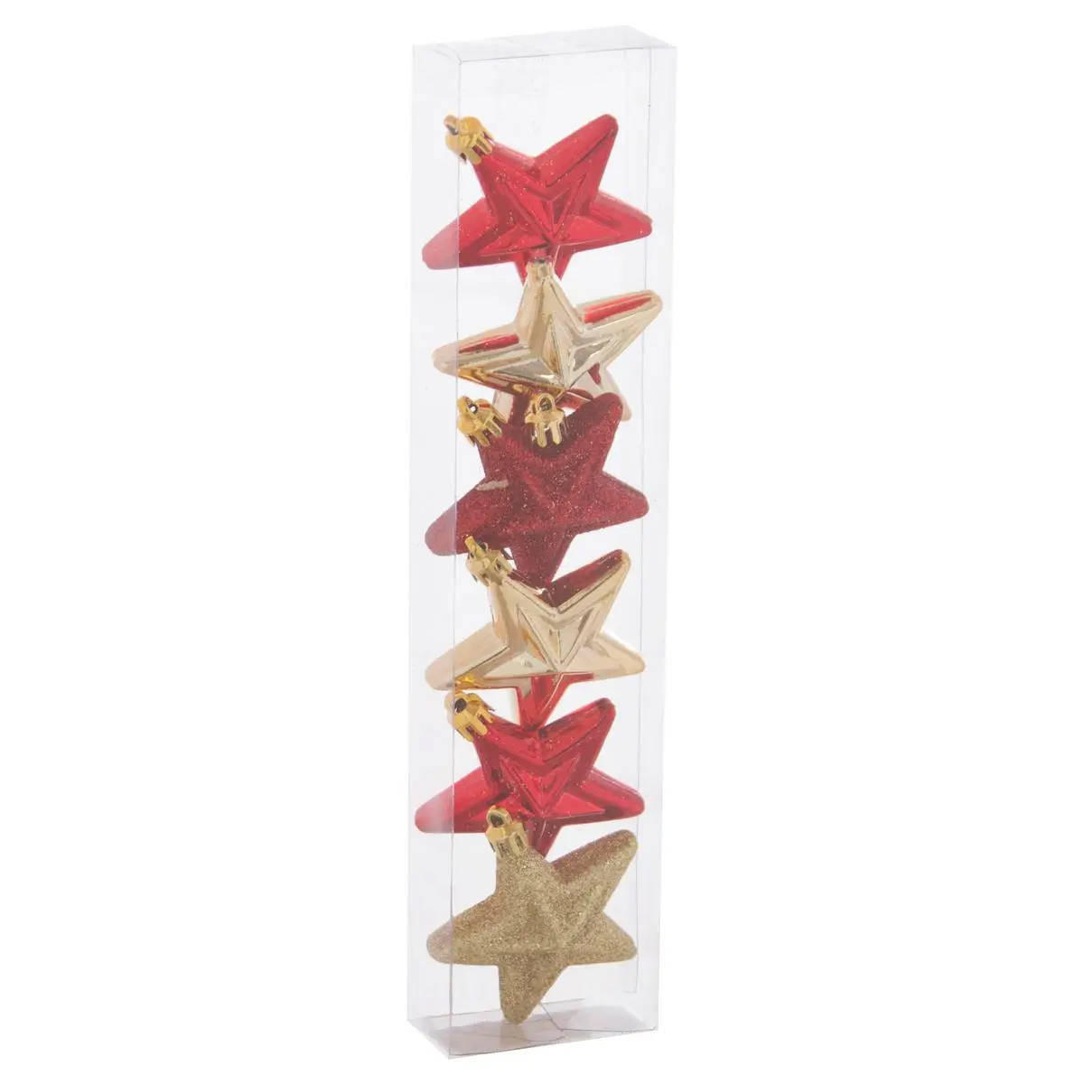 WEIHNACHTSBAUMSCHMUCK Sterne Kunststoff 6er-Set - Multicolor, Kunststoff (3/6.5/6.3cm) - Atmosphera Createur d´interieur