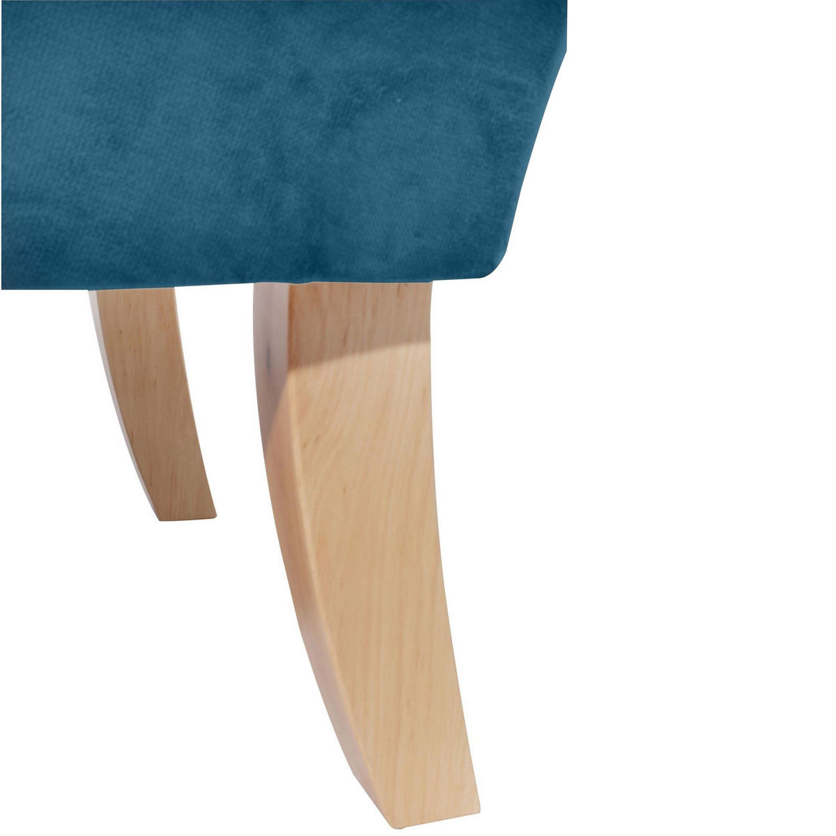 SESSEL Kaiya Bezug Samtvelours Buche natur / petrol - Blau, Kunststoff (82/97/71cm) - 58aufmkessel