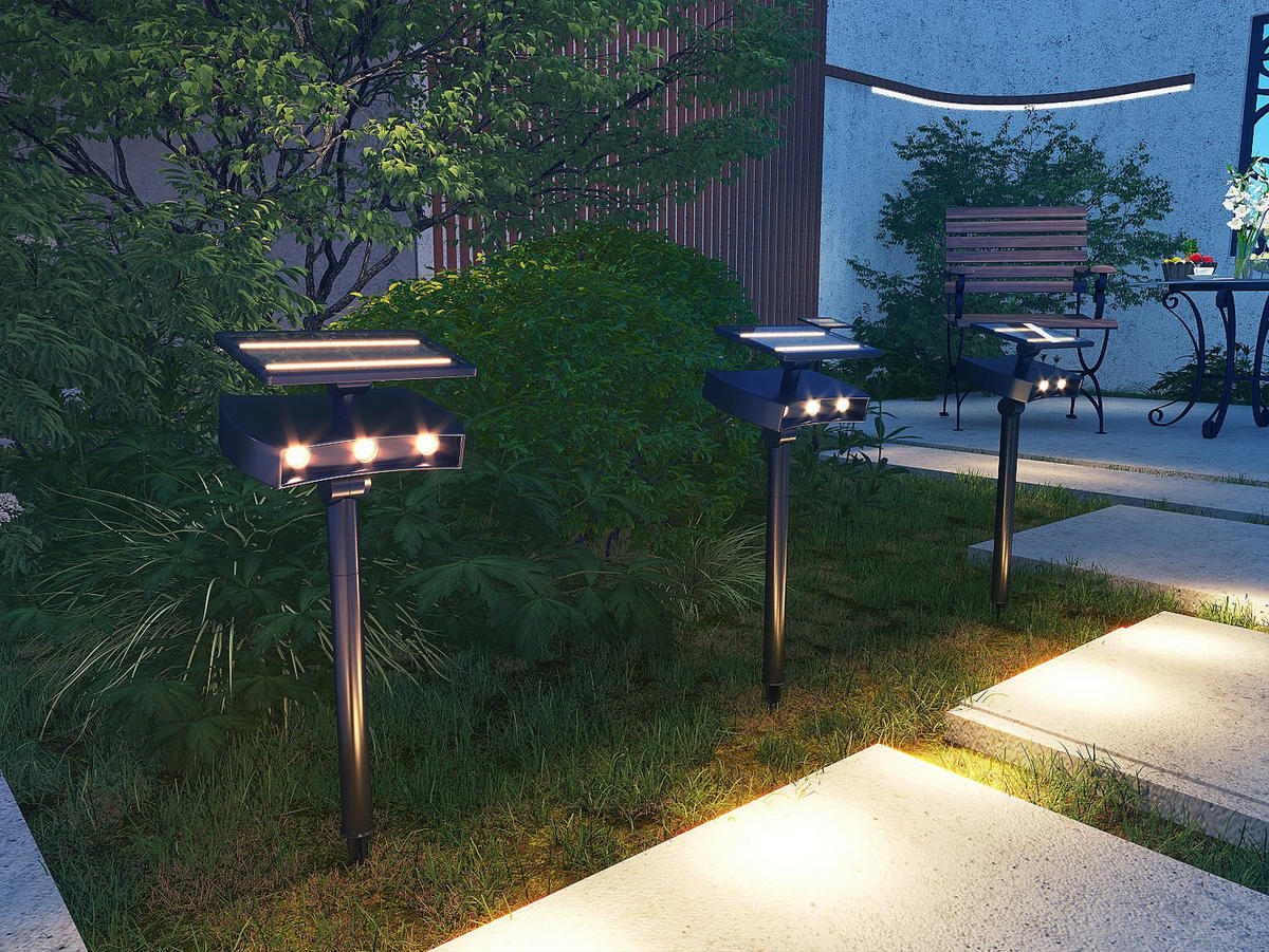 AUSSENWANDLEUCHTE - 18 cmcm x 12.5 cmcm - Plastik - Schwarz - BAHRI - Schwarz, Kunststoff (18/50/12.5cm) - Vente-Unique