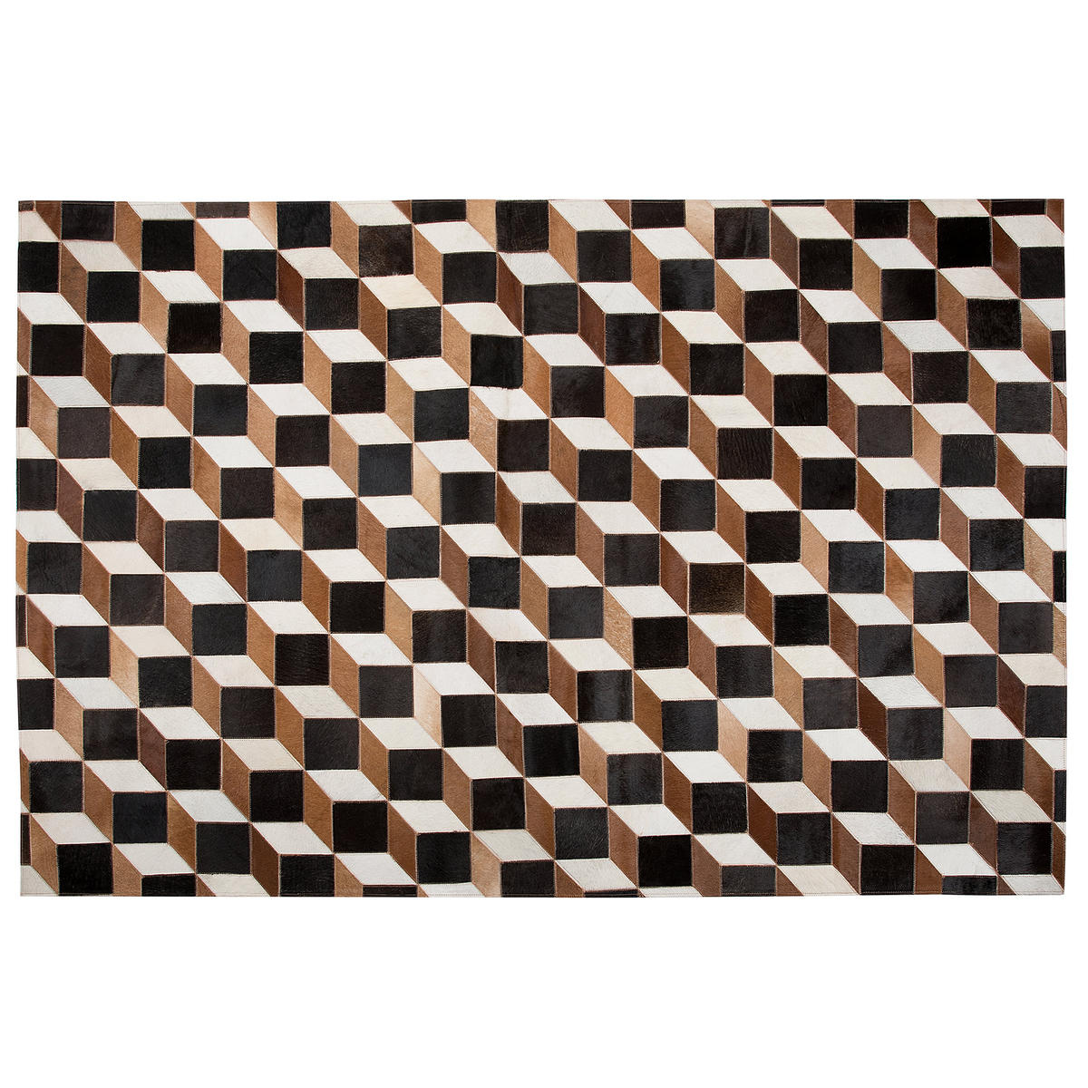 KURZFLOR-TEPPICH Alpkoy 200/140 cm - Braun, Fell (140/200cm) - Beliani