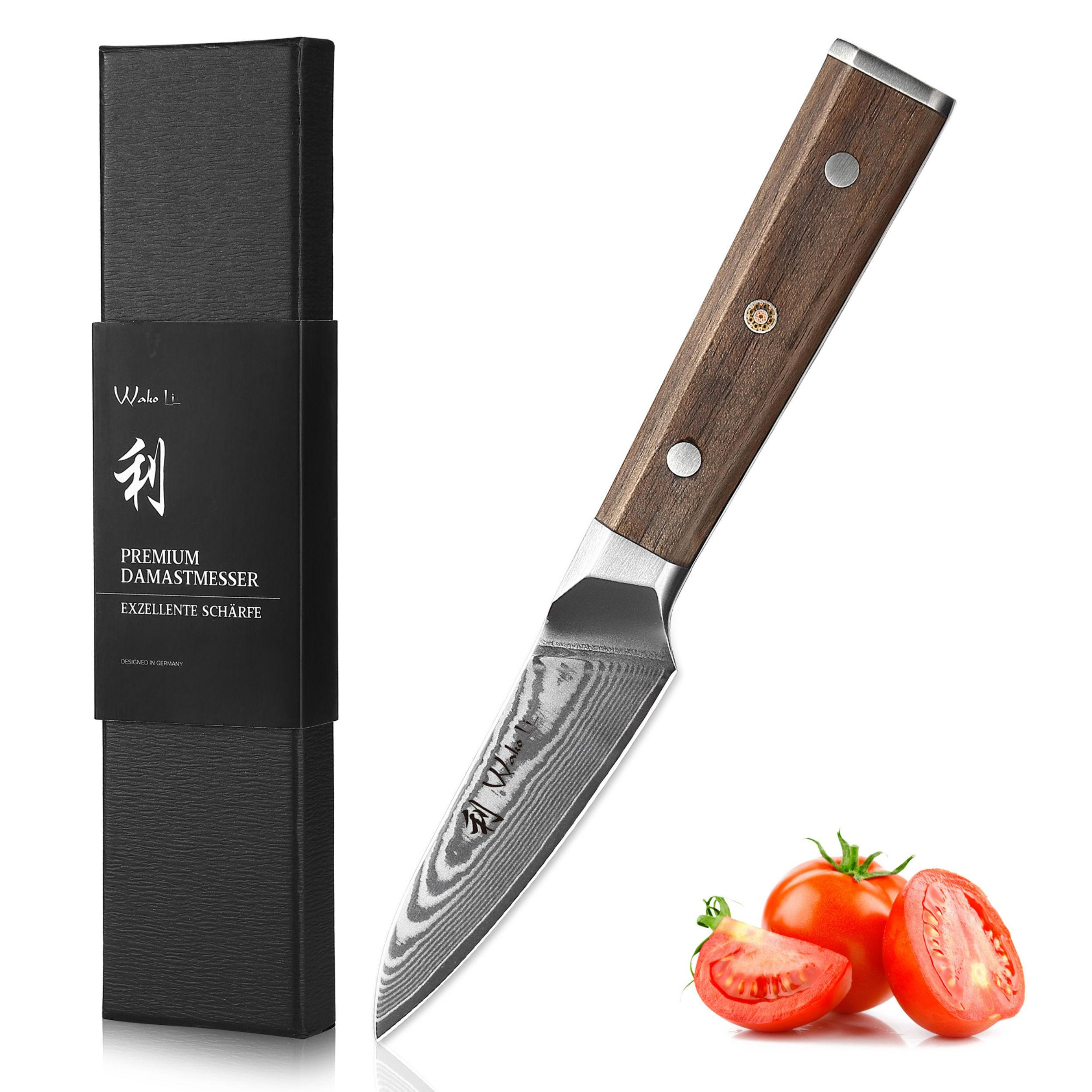 OFFICEMESSER 8 cm - Nussbaumfarben, Holz/Metall (21cm) - Wakoli