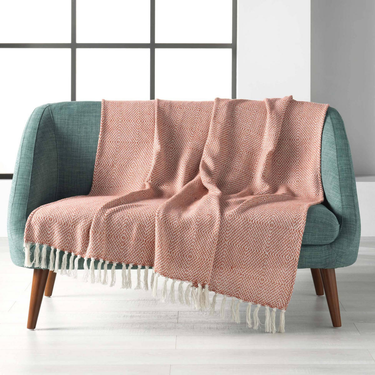 TAGESDECKE Louisette 125/150 cm - Terracotta, Naturmaterialen (125/150cm) - Douceur d´intérieur