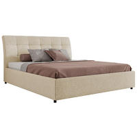 POLSTERBETT GALA CLASSIC 200/200 - Creme Strukture - ohne Matratze - Creme, Textil (200/200cm) - MKS