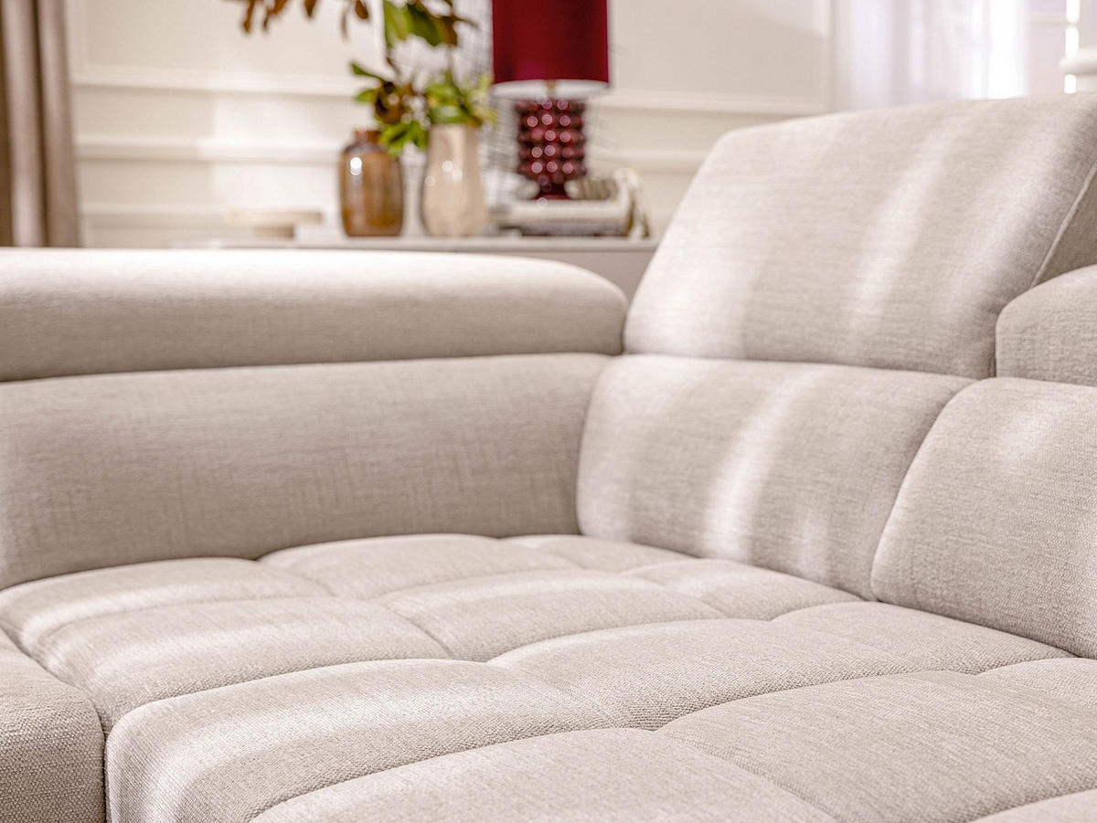 RELAXSOFA - 5 Personen - stoff - beige Moniso - Beige, Textil (298/75/211.5cm) - Vente-Unique