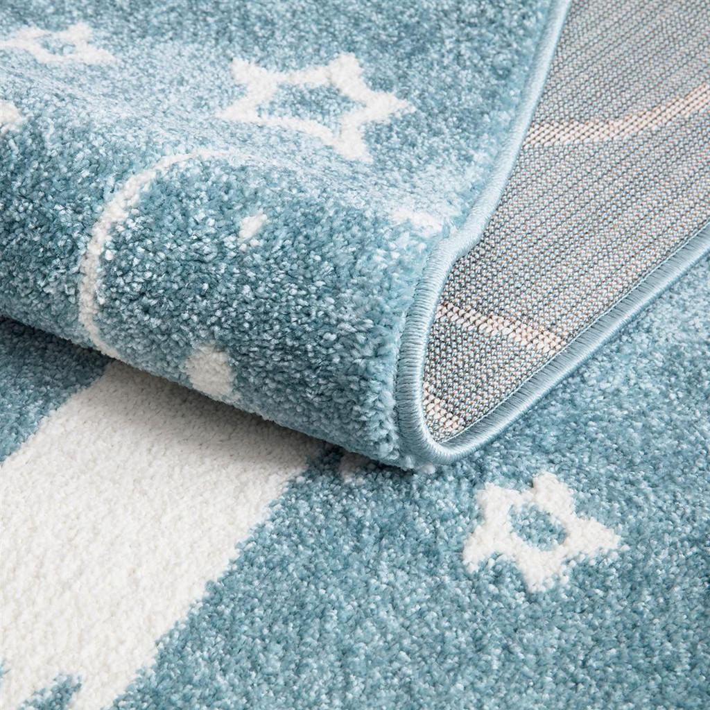 Thumbnail - carpet city Kinderteppich, Blau, Textil, Märchen/ Fantasie, Rechteckig, 190x280 cm, Oeko-Tex® Standard 100, für Fußboden...