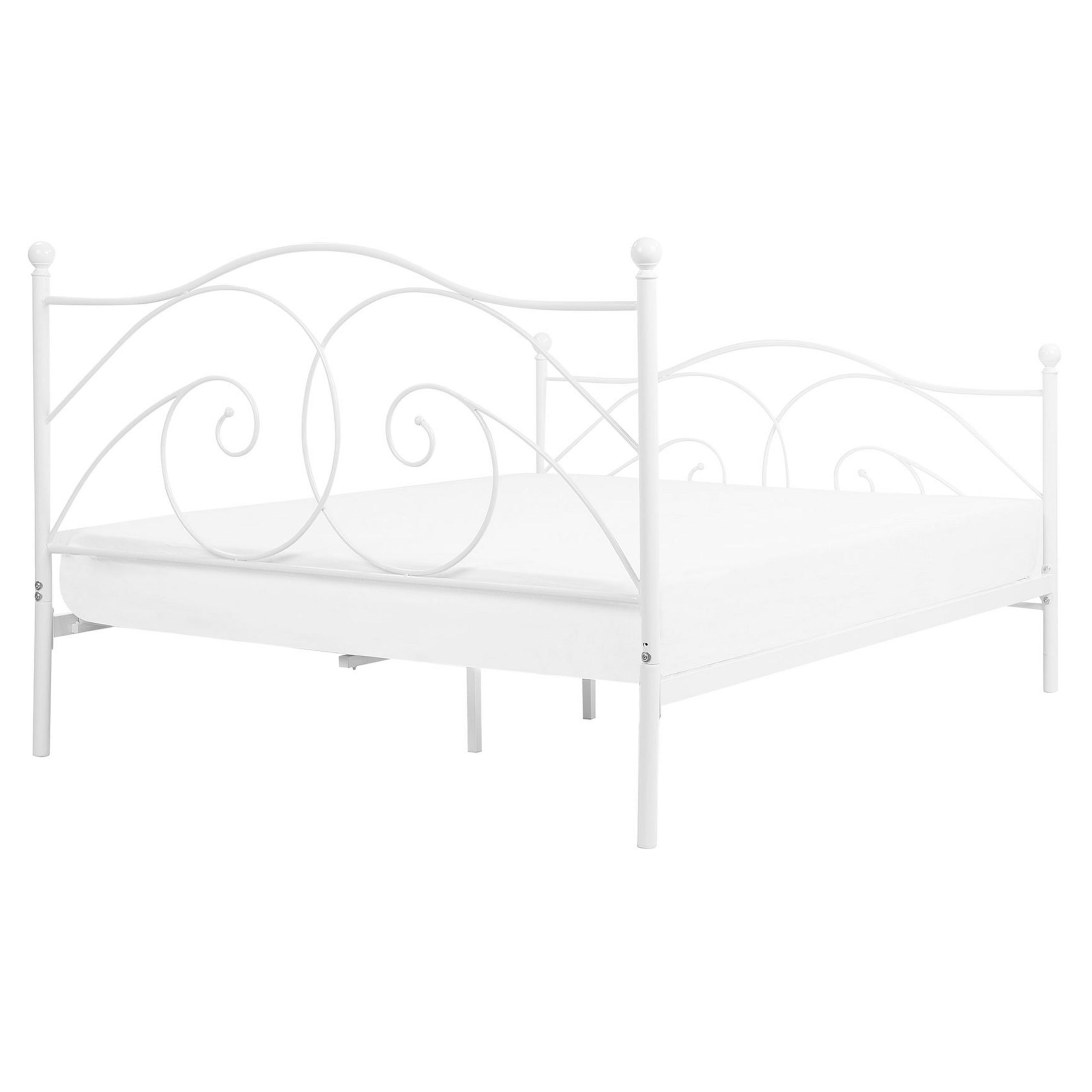 METALLBETT 160/200cm Weiß Dinard - Weiß, Metall (160/200cm) - Beliani
