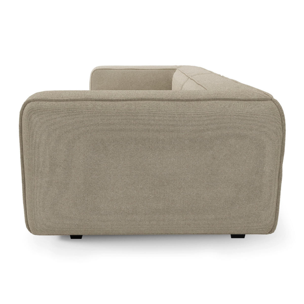 3-SITZER-SOFA aus gewebtem Stoff SOFIA Köpergewebe Beige 250cm - Beige, Textil (250/70/105cm) - Premium Interiors