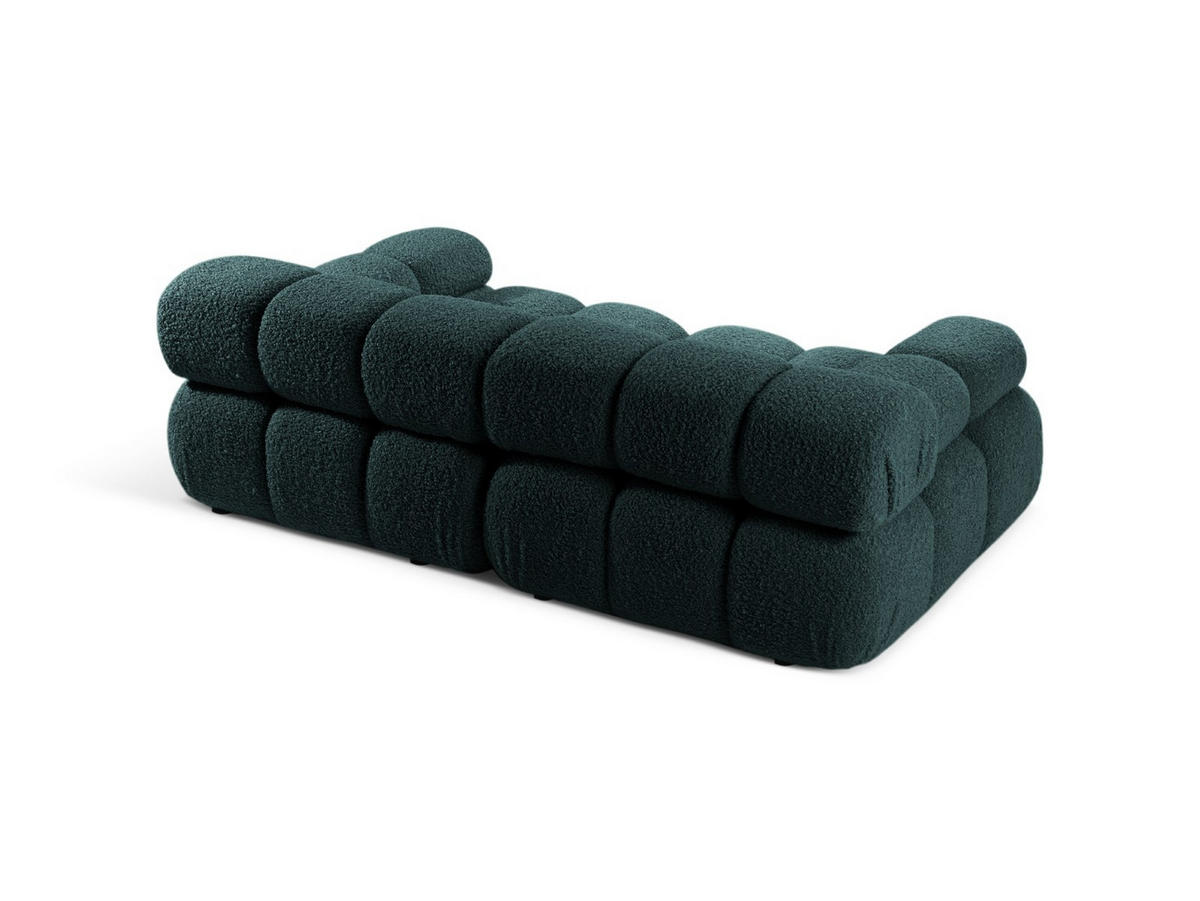SOFA modular Bellis aus Boucle petrol 2 Sitzplätze - Petrol, Textil (94/70/188cm) - Micadoni