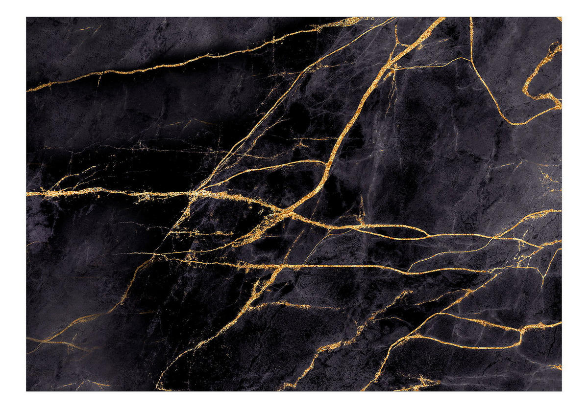 SELBSTKLEBENDE FOTOTAPETE 392/280 cm - Goldfarben/Schwarz, Kunststoff/Textil (392/1cm) - KUNSTLOFT