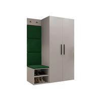 GARDEROBEN-SET Medi IV - Kaschmir/Schwarz, Holzwerkstoff/Kunststoff (80/191/50cm) - MIRJAN24