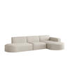 ECKSOFA Palma In Scala - Beige, Holzwerkstoff/Textil (296/165cm) - Fun Möbel