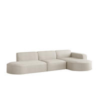 ECKSOFA Palma In Scala - Beige, Holzwerkstoff/Textil (296/165cm) - Fun Möbel