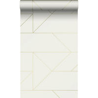 TAPETE grafische Linien 53 cm x 10.05 m - Beige, Papier (53/1000cm) - Origin Wallcoverings