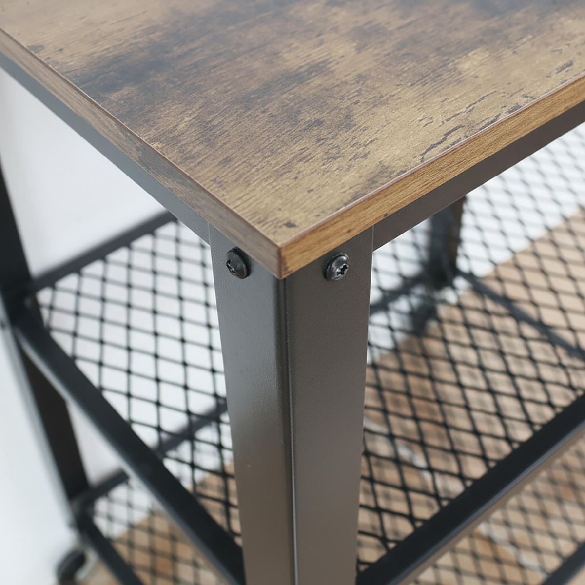 KÜCHENWAGEN - Schwarz, Holzwerkstoff/Metall (40/77.5/40cm) - Relaxdays