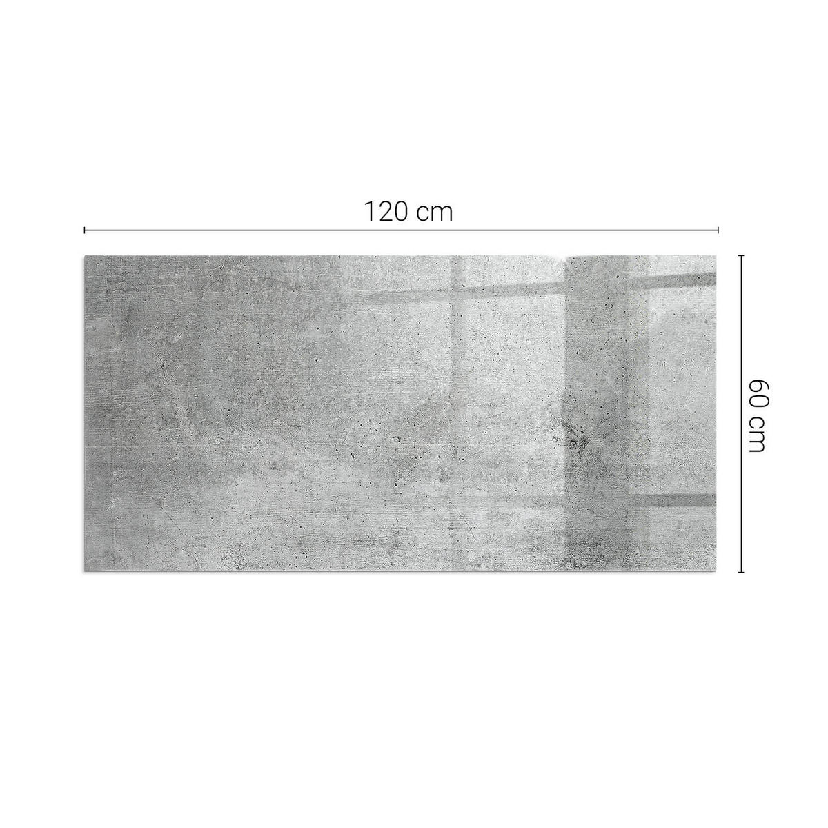GLASPLATTE für Kamin 120x60 cm - Grau, Glas (120/60/0.4cm) - TULUP