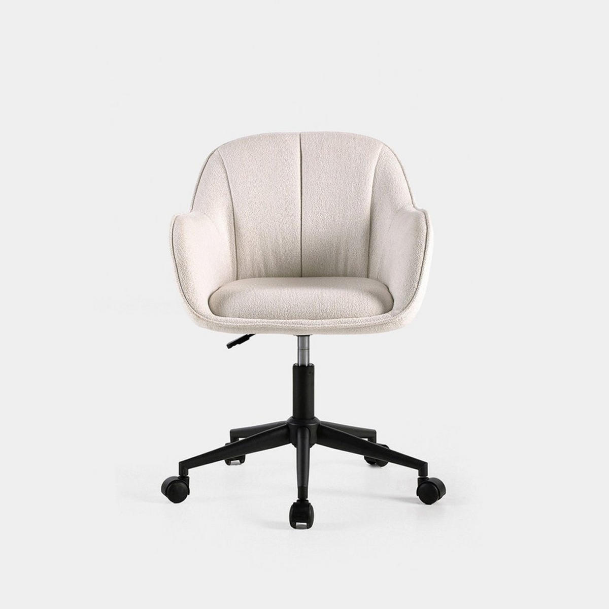 SCHREIBTISCHSTUHL Tess Beige 62 cm x 80-88 cm - Beige, Metall (62/80/60cm) - Klast Home