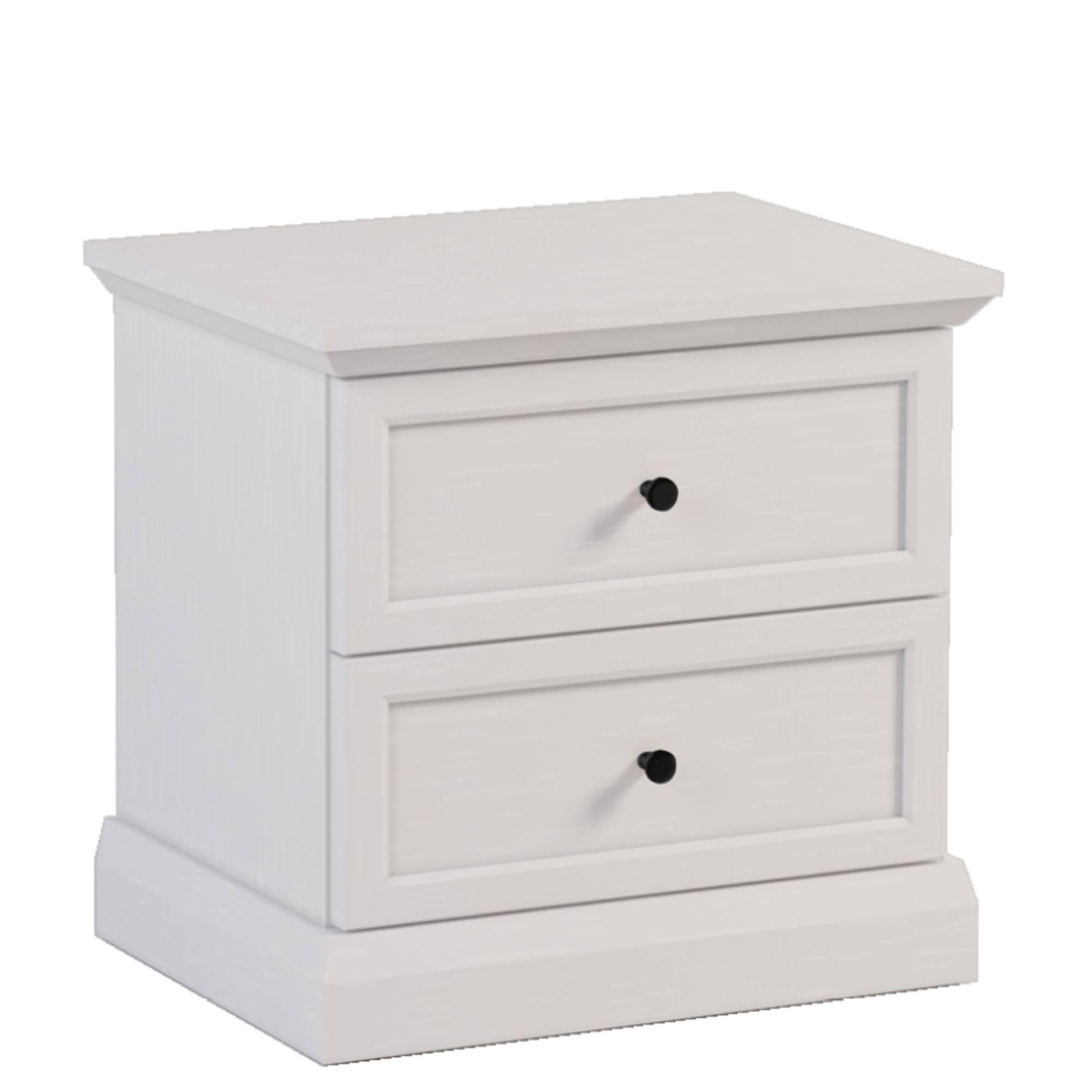 NACHTTISCH KATRIA, Weiß - Weiß, Holzwerkstoff (52/51/40cm) - KONSIMO®