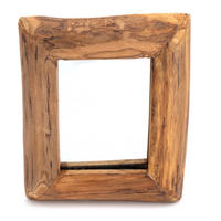 WANDSPIEGEL Base A 40x32cm, Massivholz naturfarben - Naturfarben, Holz (40/32/3cm) - CREEDWOOD