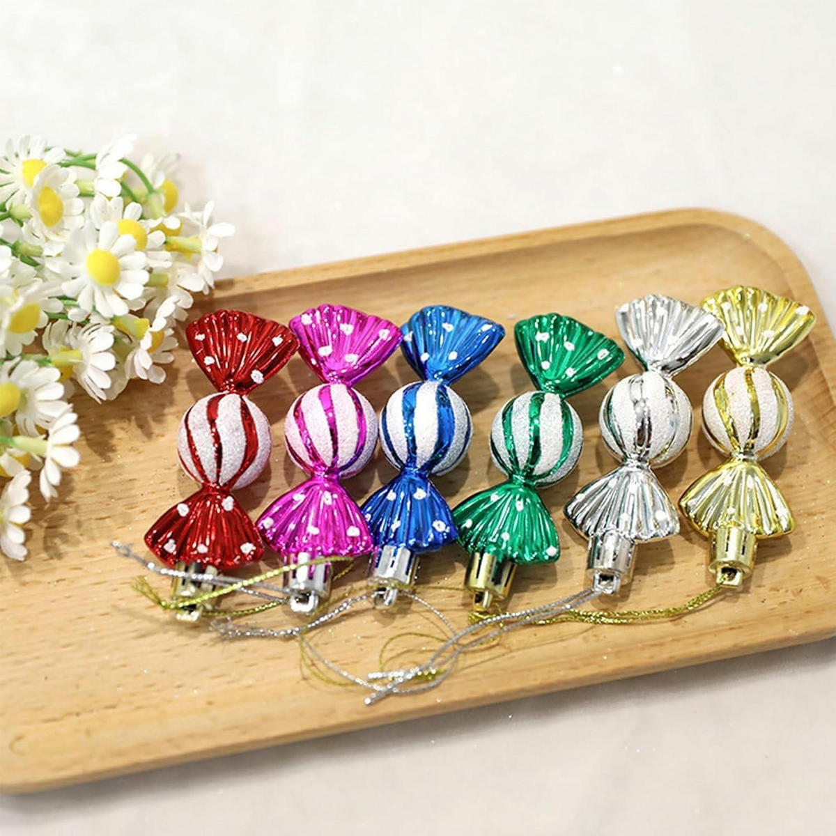 WEIHNACHTSBAUMSCHMUCK 12-teiliges Set Süßigkeiten-Anhänger - Multicolor, Kunststoff (3/3/9cm)