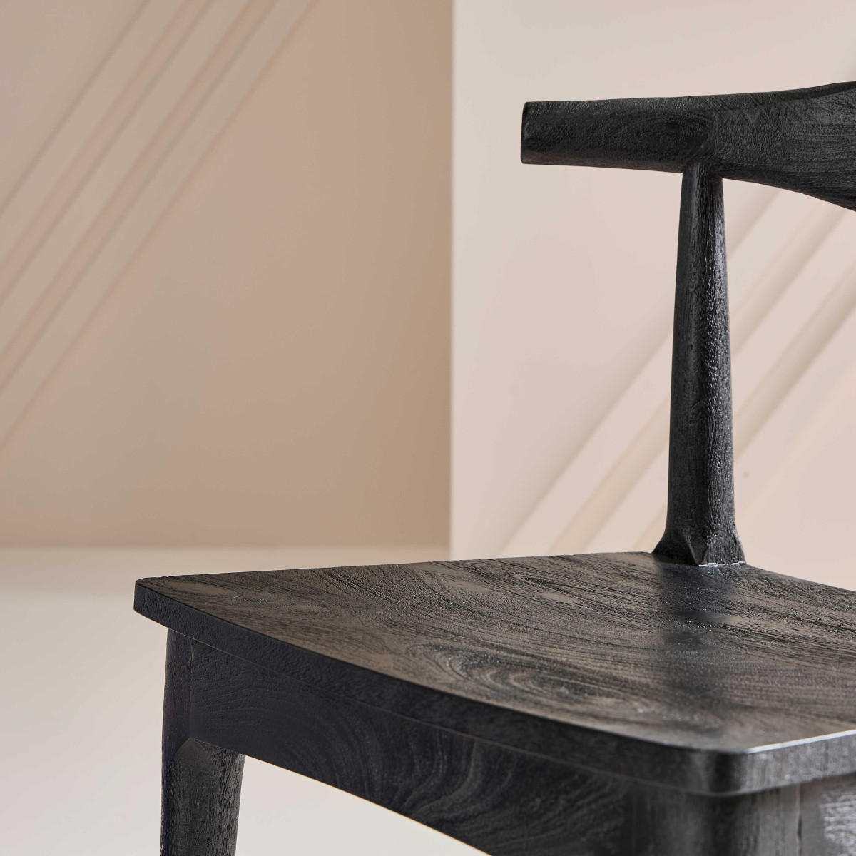 ESSZIMMERSTÜHLE MASSIVHOLZ AKAZIE SCHWARZ 2er set 56/77/56 cm - Schwarz, Holz (56/45/66cm) - Signature