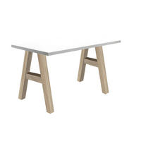 SCHREIBTISCH Edi 1 120 x 70 x 75 Computertisch eiche sägerau/weiß matt lack - Weiß, Holz (120/70/75cm) - 58aufmkessel